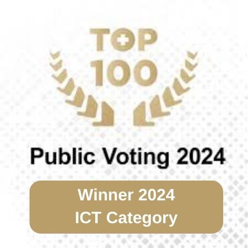 Top 100 Swiss Startups Public Voting Winner 2024 logo